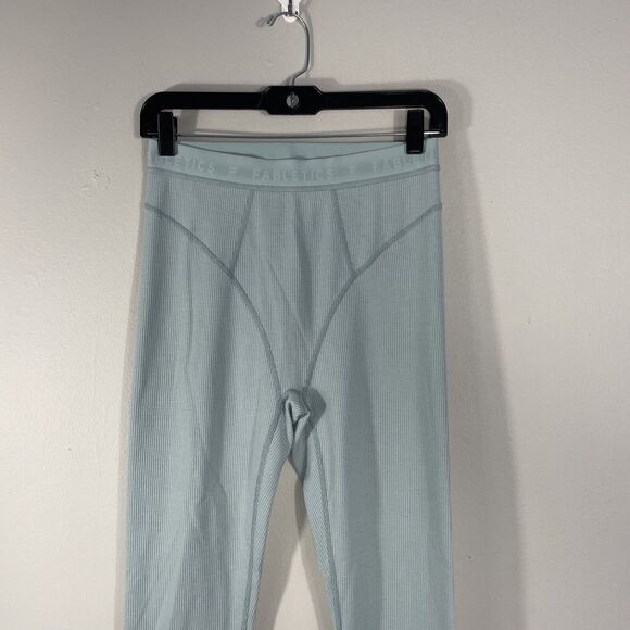 Fabletics Leggings Women's M Pull On Waffle Knit Mint Elastic Waist Athletic - Picture 3 of 10
